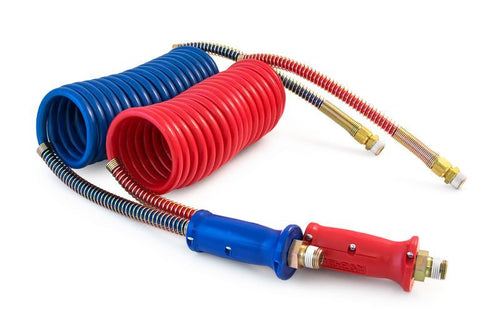 Coiled Air with Dura-Grip Handles, 15', SET