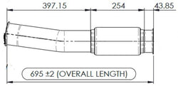 27.60" X 3 7/8 " Exhaust Bellow, Fits Freightliner Stainless Steel