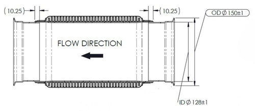 13.80" X 5" Exhaust Bellow, Fits Freightliner/Western Star