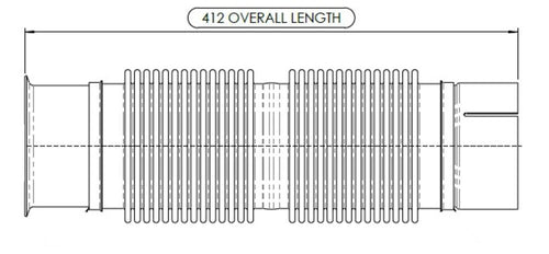 16.22" X 4" Exhaust Bellow, Fits Freightliner Stainless Steel