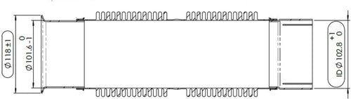 16.22" X 4" Exhaust Bellow, Fits Freightliner Stainless Steel