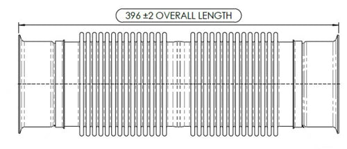15.60" X 4 " Exhaust Bellow, Fits Freightliner Stainless Steel