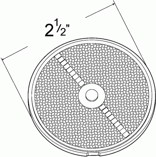 Red 2½" Round Stick-On Reflectors