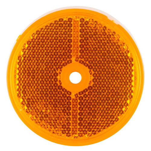 Amber 2½" Round Stick-On Reflectors