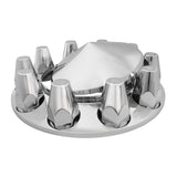 Chrome Plastic ABS Front Axle Cover with Removable Cone Hub Cap Push In