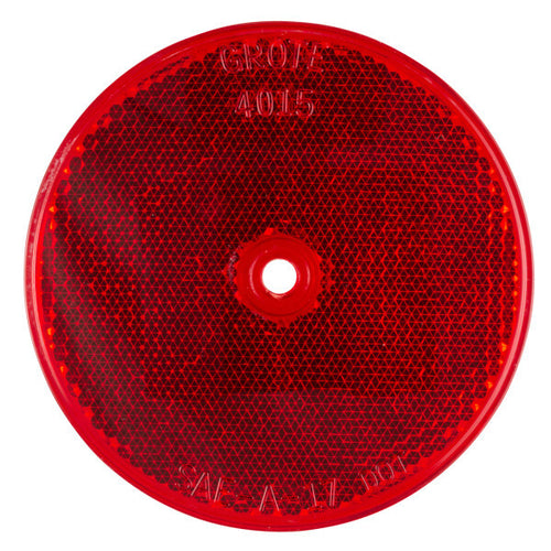Grote Red Sealed Center-Mount Reflectors 3.5" Round