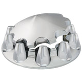 Grand General Chrome Plastic Front Axle Cover Set with Locking Tabs 33mm x 3" H  Screw-On Classic