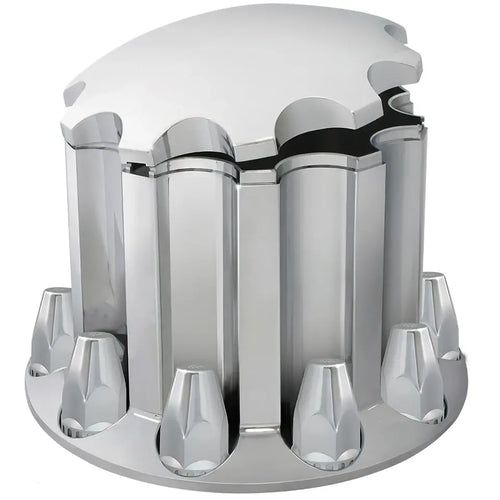 Chrome Plastic ABS Rear Axle Cover Set with Locking Tabs & Standard Hub Cap
