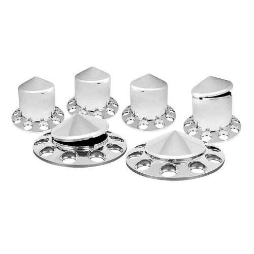 Chrome ABS Axle Cover Set Cone Type Hub Cap