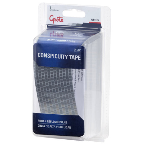 Conspicuity Tape 2" x 12" (4) Strips Silver