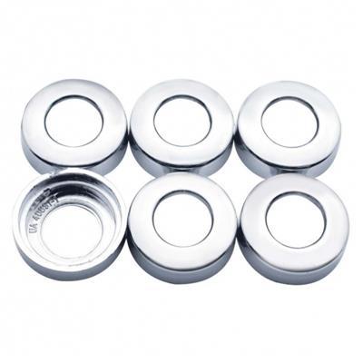Chrome Plastic Toggle Switch Nut Cover For Kenworth (Card Of 6)
