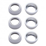 Chrome Plastic Toggle Switch Nut Cover For Freightliner (Card Of 6)
