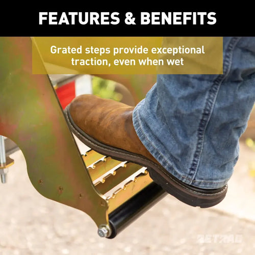 HighRise Folding Rear Entry Step (Fits 4" Bumper Beam)