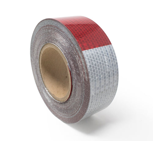 Grote Red & White Reflective Tape Roll 2" x 150ft Sold Per Foot