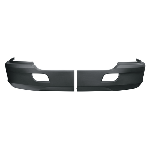 Black Bumper Assembly Set Fits Kenworth T680 2013-2021 W/o Fog Light, W/Radar Cover Holes Driver & Passenger Side