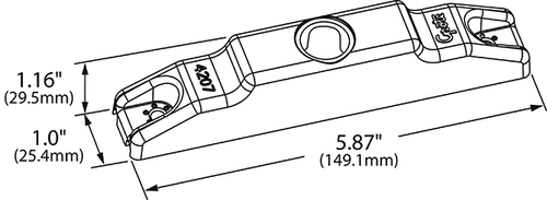Grote Narrow Mount, Gray Surface Mount Brackets For MicroNova®