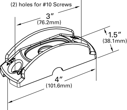Grote Surface Mount Brackets For MicroNova® Oval Mini Marker, Gray