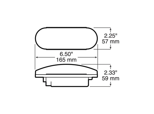 Peterson Sealed Oval Grommet Mount Stop / Turn / Tail Light Red