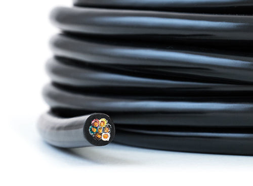 Trailer Cable, Black, 6/14 and 1/12 GA, 50ft