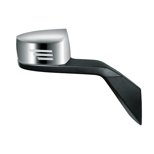 Chrome Hood Mirror Assembly With Sequential LED Turn Signal For 2004-2017 Volvo VNL-Passenger