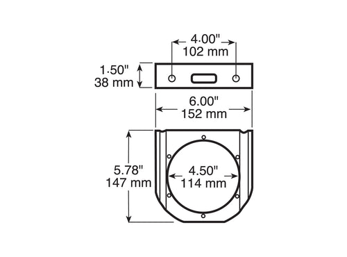 Peterson Steel Right-Angle Mounting Bracket Black Steel