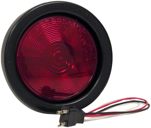 Peterson 4 inch Round Stop / Turn / Tail Light Red kit Incandescent