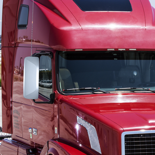 Chrome Mirror Cover For 2012-2024 Volvo VNL - Passenger