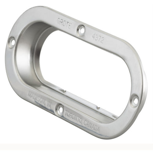 Theft-Resistant Mounting Flange For 6" Oval Satinless steel