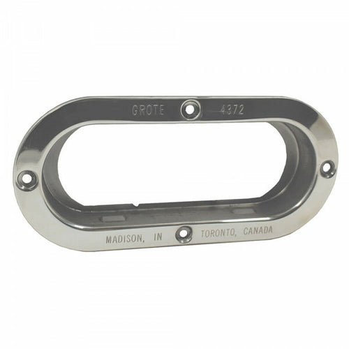 Theft-Resistant Mounting Flange For 6" Oval Satinless steel