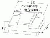 Gray License Light Mounting Brackets