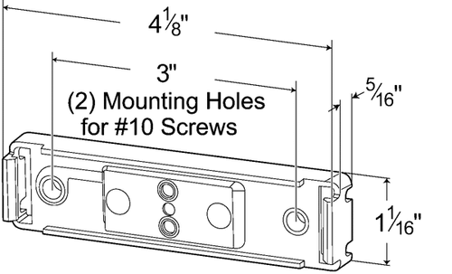 Gray Low Profile Mounting Brackets