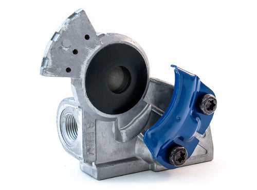 Tramec Sloan Aluminum Gladhand, 38-degree Bracket Mount, Service, Rubber Seal w/ Filter, Cast-In Wear Plate, Single Retail Pack