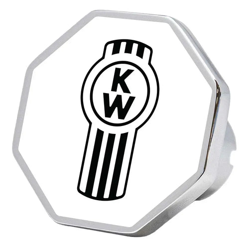 KW Logo Octagon White 108 Tractor & Trailer Air Valve Knobs