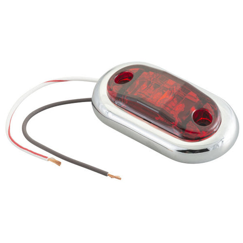 Red 2 1/2" Oval LED Clearance Marker Lights