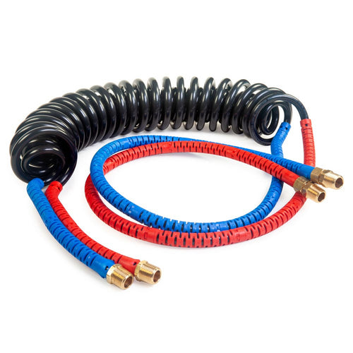 Air Coil - 15 Ft., 40mm Diameter, Pair, Red/Blue Grips