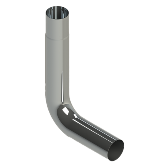 Lincoln Chrome 6" 29" X 24" 90 Degree Seamless Chrome Elbows  ( no reduce )