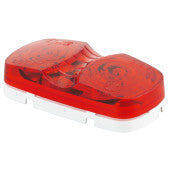 Red Two-Bulb Square-Corner Clearance Marker Lights