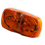 Grote Amber Two-Bulb Square-Corner Clearance Marker Light