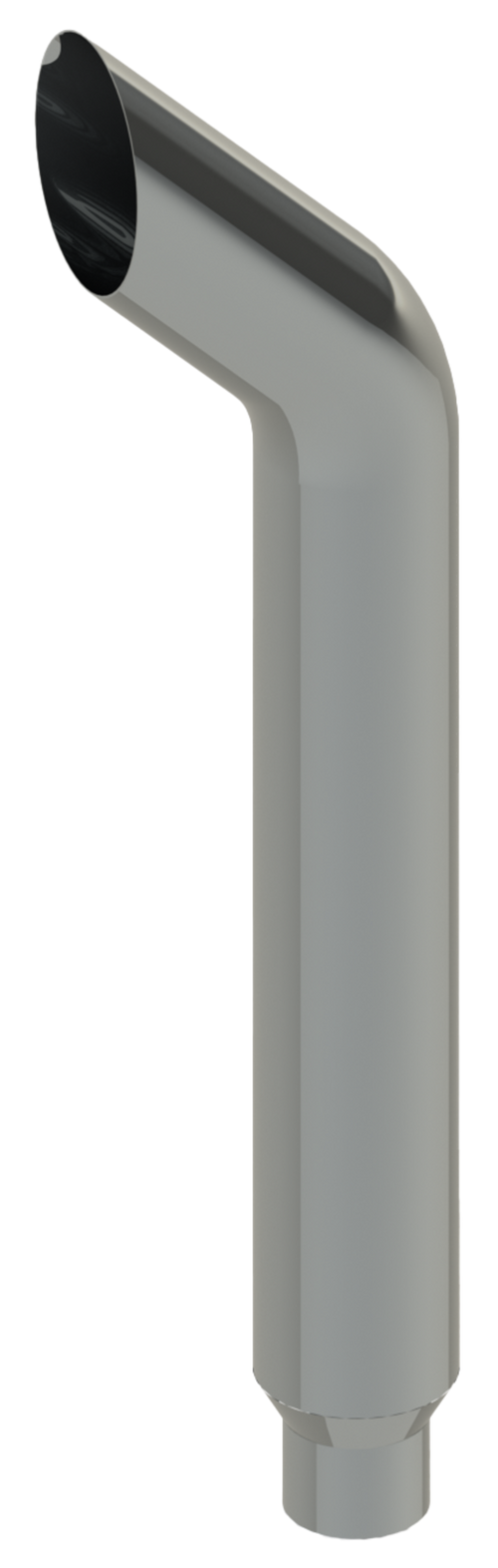 Lincoln Chrome 7" X 84" Bullhorn Chrome Stacks reduced to 5" OD stack (fits into muffler/elbow)