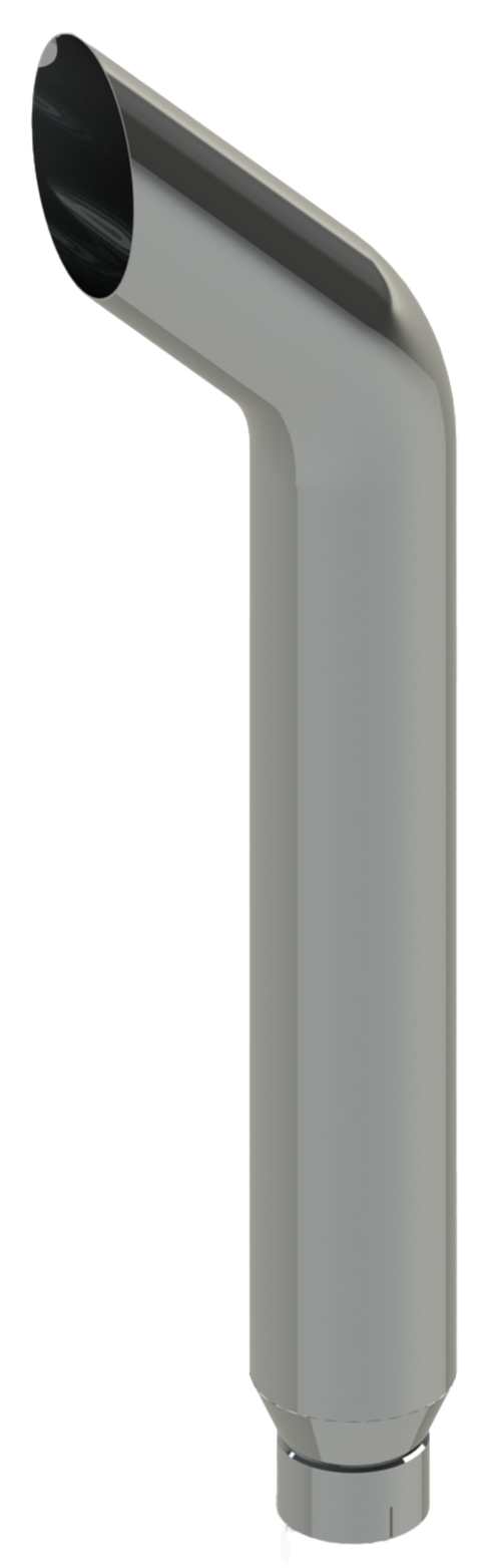 Lincoln Chrome BullHorn Cut 6” I.D X 96” L Reduced To 5”