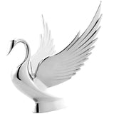 Chrome Deluxe Swan with Windrider Wings Hood Ornament
