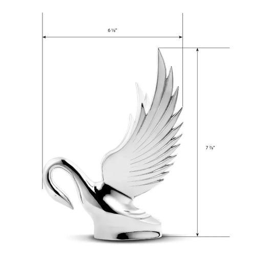 Original Style Swan with Windrider Wings Hood Ornament