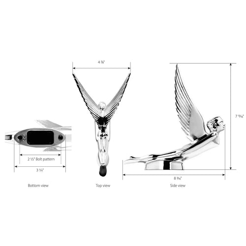 Grand General Chrome Flying Goddess Hood Ornamen