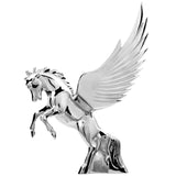 Fighting Stallion with Windrider Wings Hood Ornament