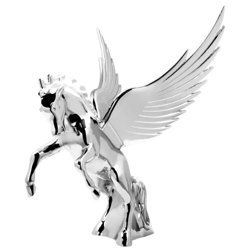 Fighting Stallion with Windrider Wings Hood Ornament