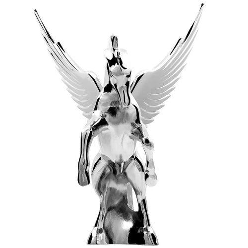 Fighting Stallion with Windrider Wings Hood Ornament