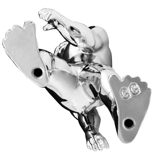 Chrome Big Foot Hood Ornament Size: 2-5/8" W x 4-3/16" D x 6-1/8" H