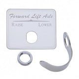 Kenworth Engraved Stainless Switch Guard - Forward Lift Axle (Card of 3)