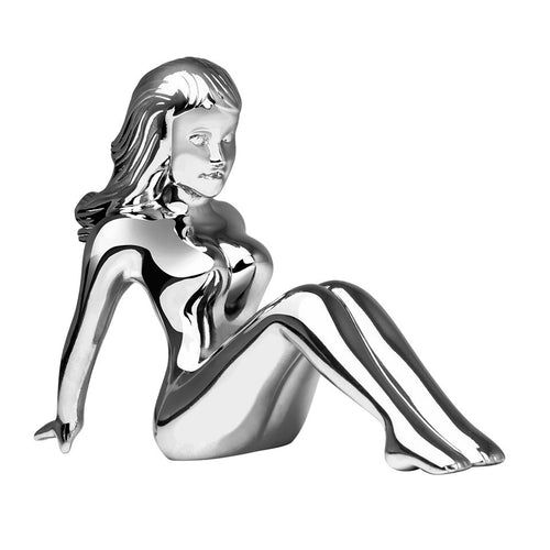 Grand General Chrome Sitting Lady Hood Ornament