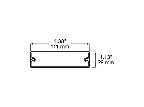 Peterson Red Reflector, Rectangular, 4.38″ X 1.13″ Pair